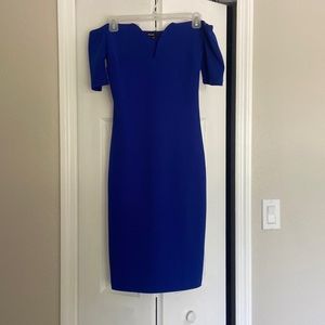 Royal Blue Off the Shoulder Dress